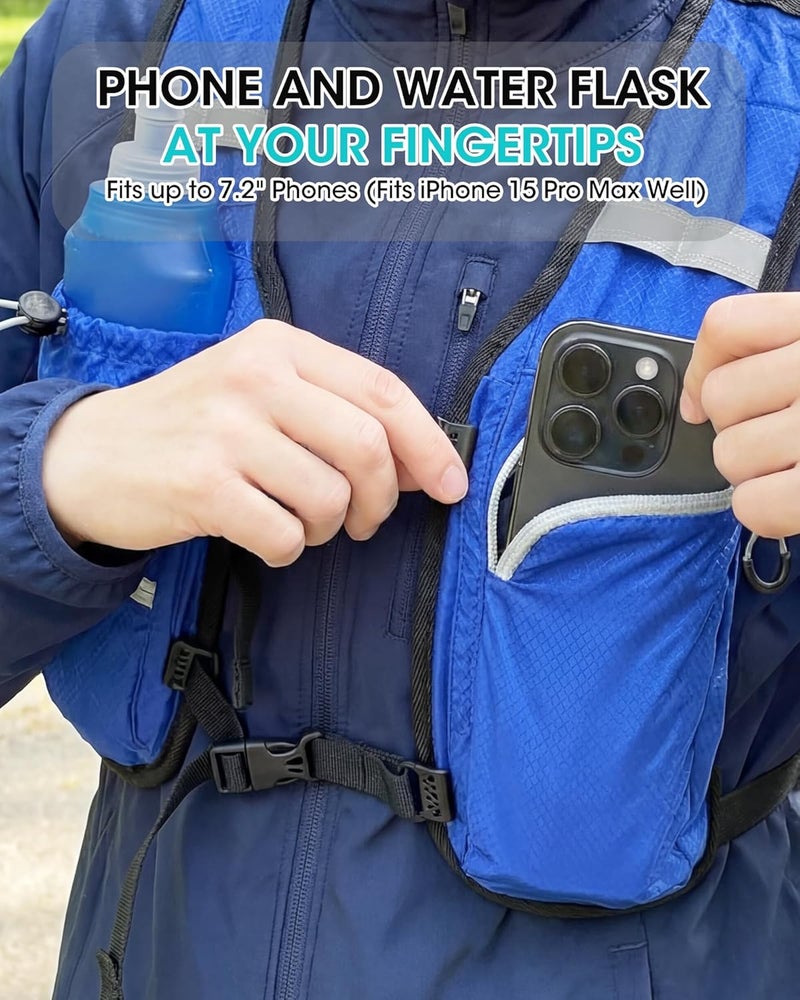 VPBAGE Store Foldable Small Hiking Backpack with 3 Strap Pockets – Lightweight 300D Spill-proof Daypack for Men Women – Packable Small Travel Backpack with Chest Strap & Trekking Pole Holder – Durable Outdoor Bag - Image 2